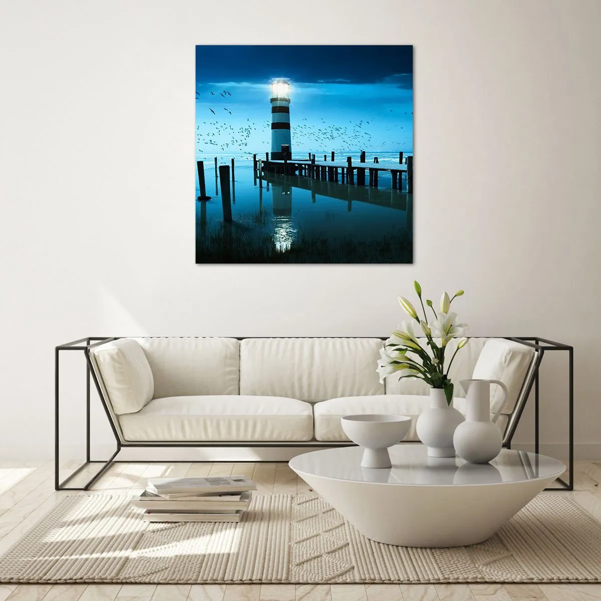 Glass picture - And You Are Not Afraid of Darkness - 60x60 cm