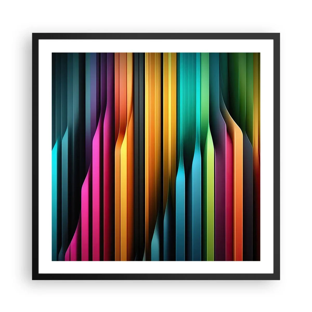 Poster in black frame - Light Organs - 60x60 cm