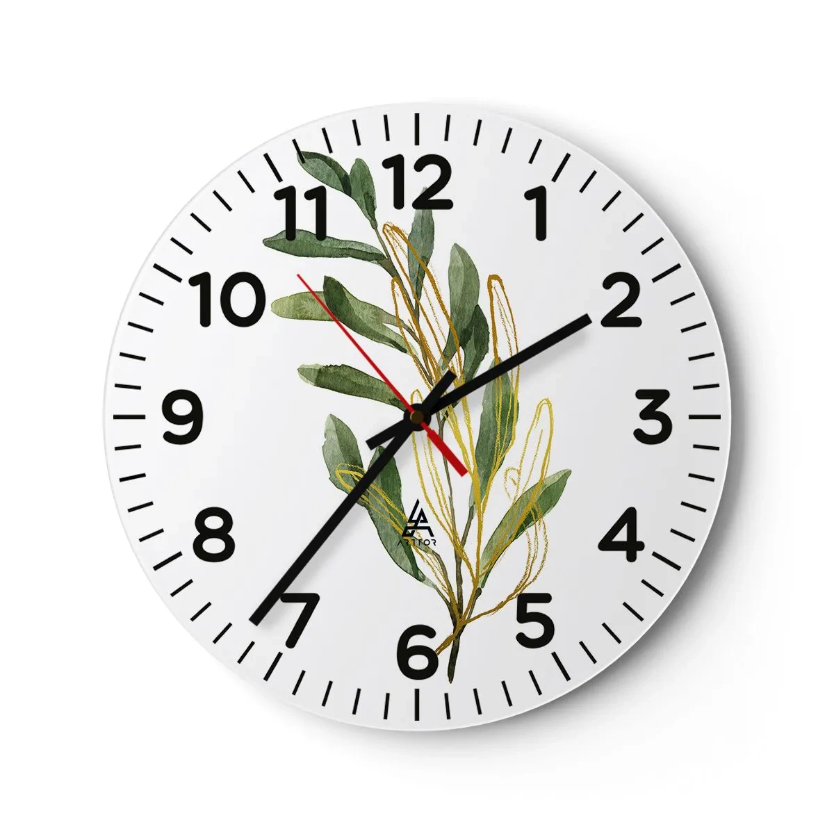Wall clock - Clock on glass - All that Is Good - 40x40 cm
