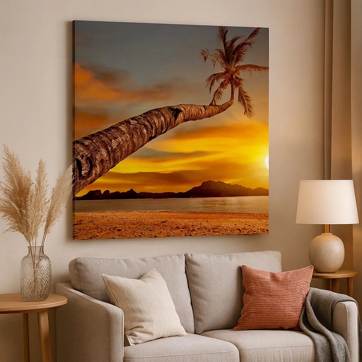 Canvas picture - Exotic Holiday, Caribbean Adventure - 30x30 cm