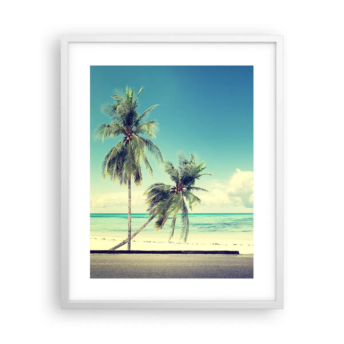 Poster in white frmae - Holiday Time - 40x50 cm