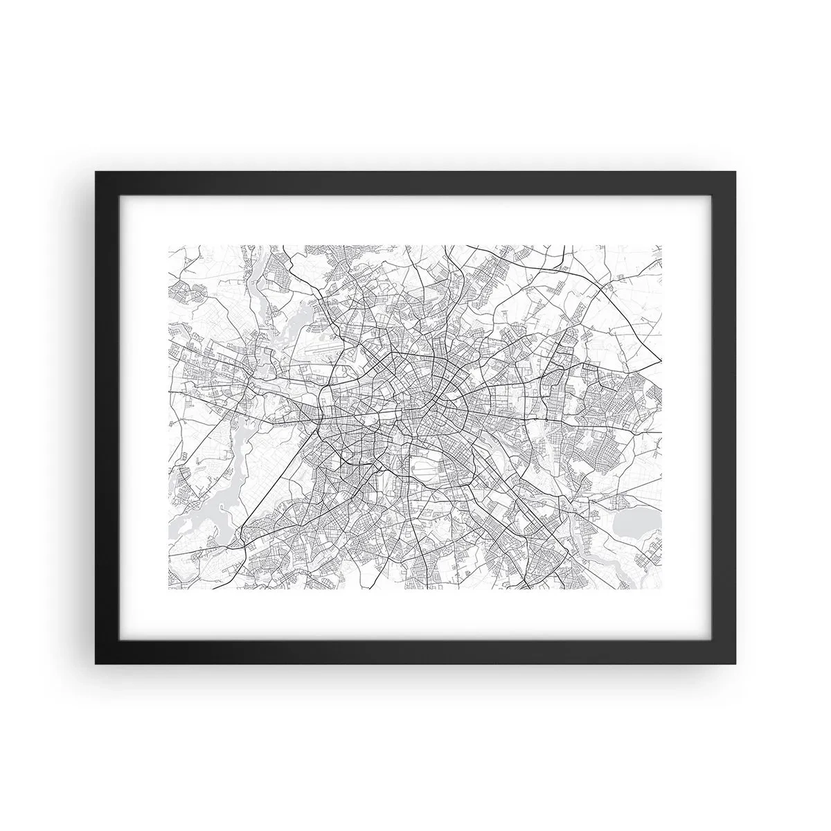 Poster in black frame - Flower of Berlin - 40x30 cm