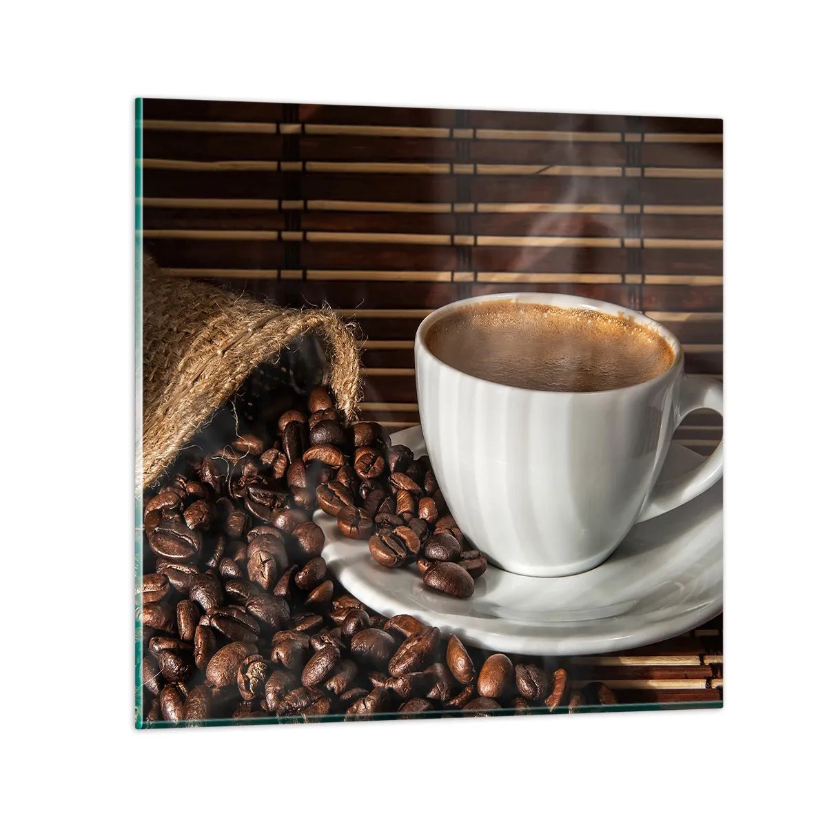 Glass picture - Blackness of Coal, Clarity of Diamond - 50x50 cm