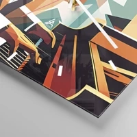 Clock face with lines