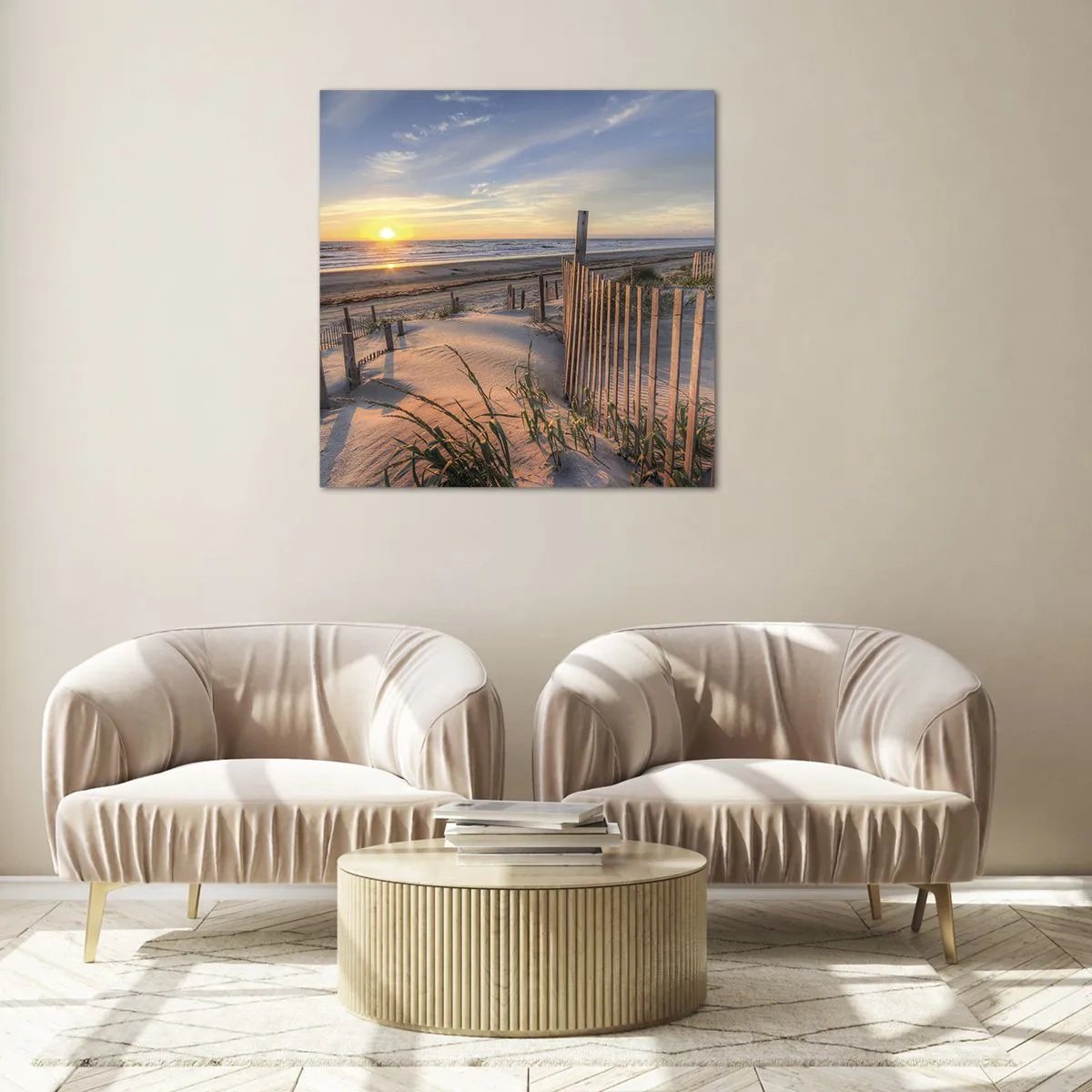 Glass picture - Light and Shade of the Wind - 50x50 cm