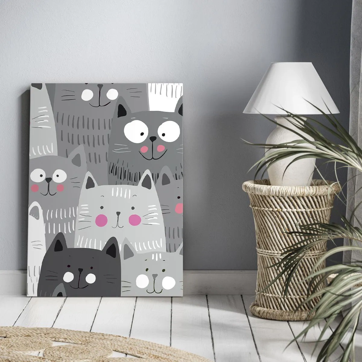 Canvas picture - Cat's World - 65x120 cm