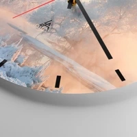 Clock face with lines