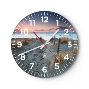 Wall clock - Clock on glass - You Have Spilled a Rainbow of Sparkles… - 40x40 cm