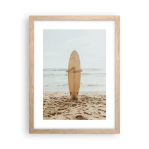 Poster in light oak frame - From Love for the Waves - 30x40 cm
