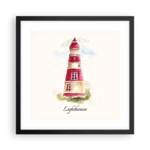 Poster in black frame - Around It the Weather Is Always Nice - 40x40 cm