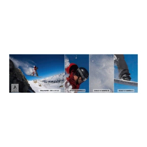 Photo Wallpaper Sample Premium Sand - And You Became Part of Space - Landscape, Snowboarding, Sport - 100x30 cm