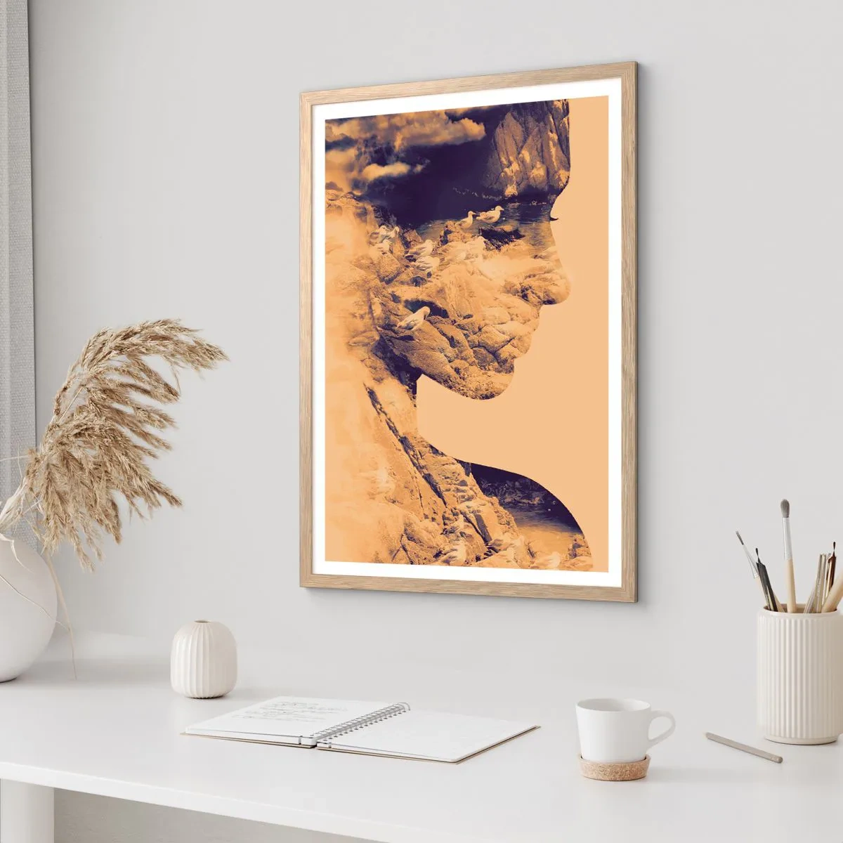 Poster in light oak frame - Naturally Beautiful - 61x91 cm