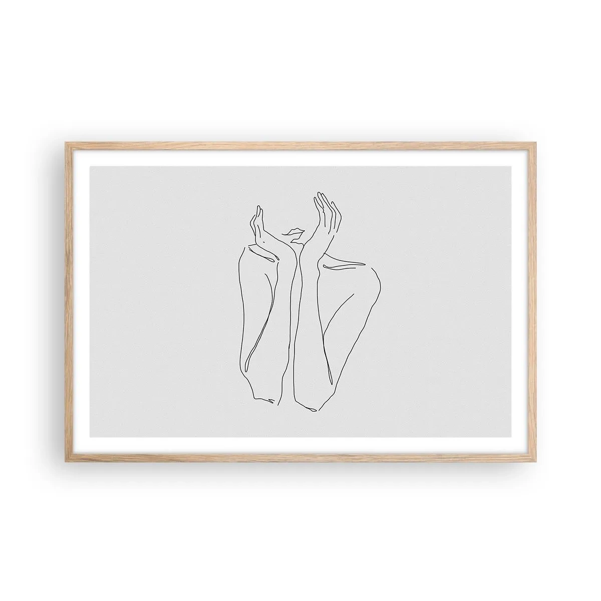 Poster in light oak frame - What Girls Are Dreaming of - 91x61 cm