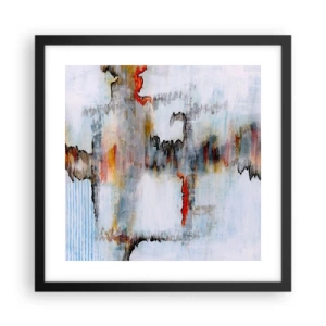 Poster in black frame - With a Stick on Water - 40x40 cm