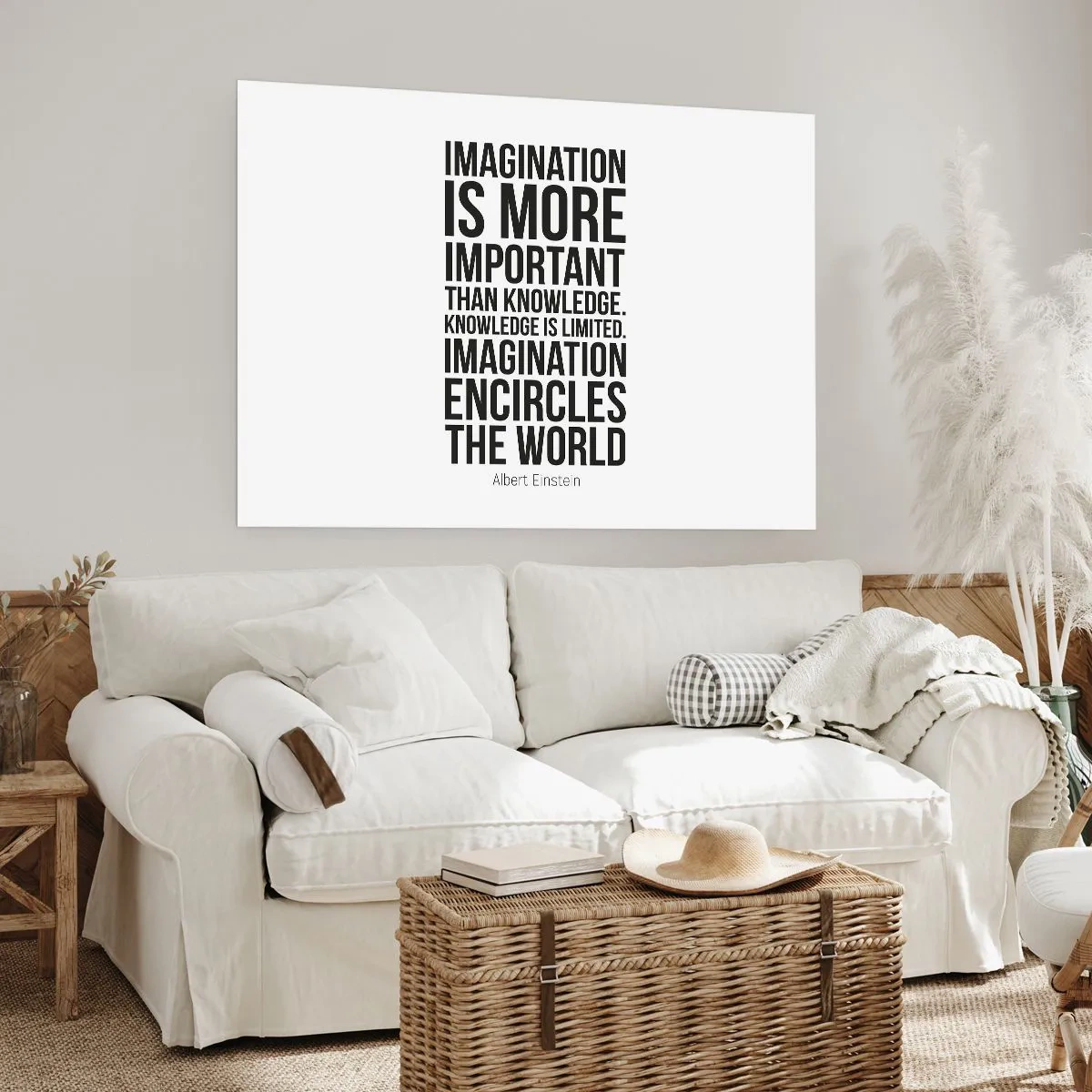 Poster - Einstein about Power of Imagination - 50x40 cm