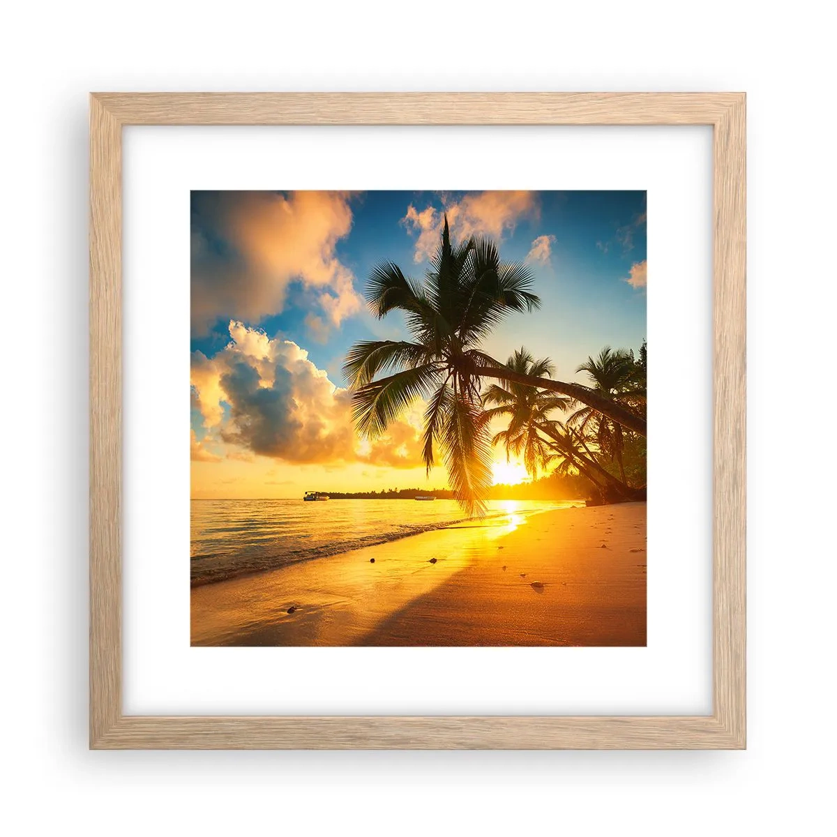 Poster in light oak frame - Caribbean Dream - 30x30 cm