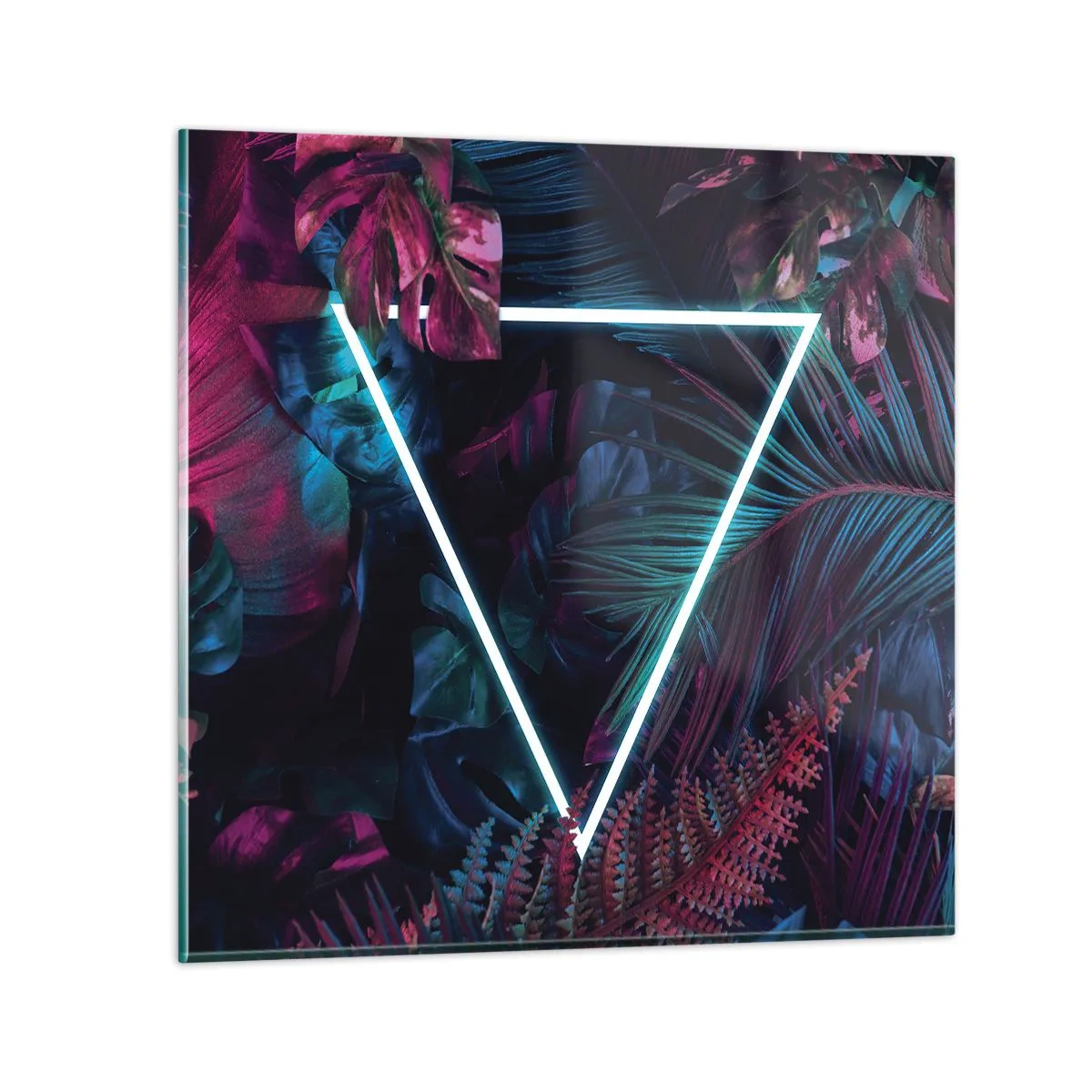 Glass picture - Disco Style Garden - 70x70 cm