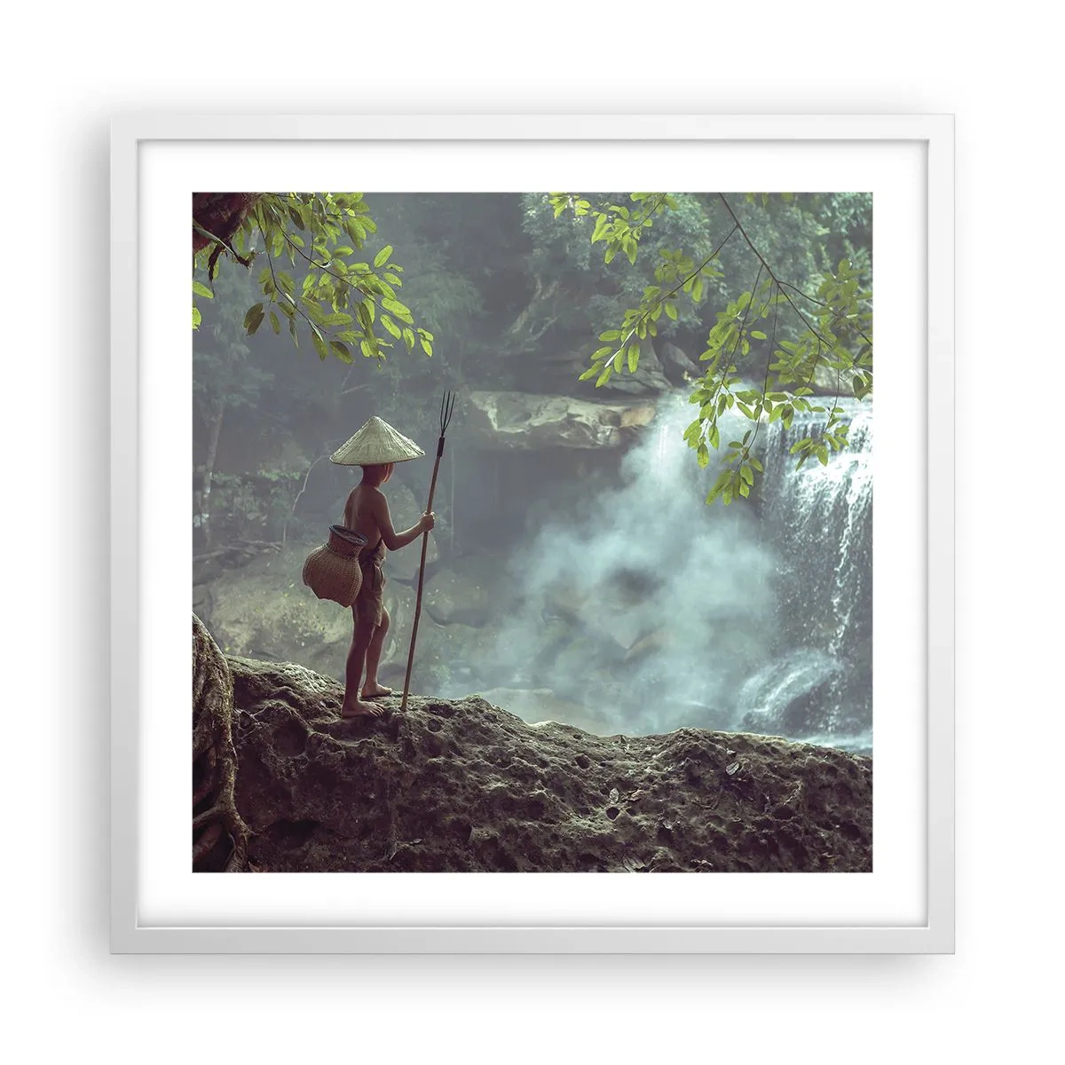 Poster in white frmae - Friends with Nature - 50x50 cm