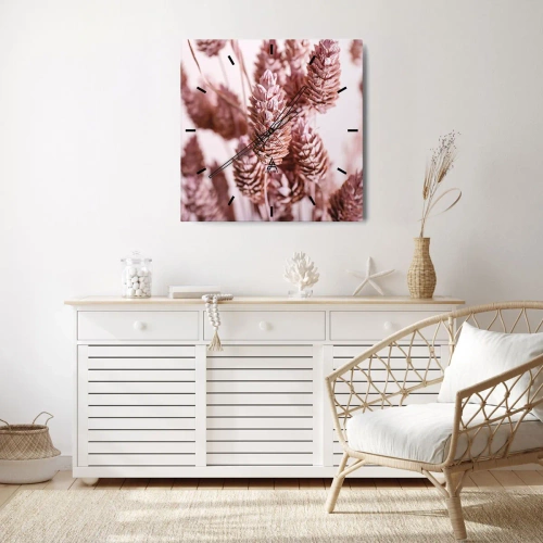 Wall clock - Clock on glass - Seemingly Inconspicuos - 40x40 cm