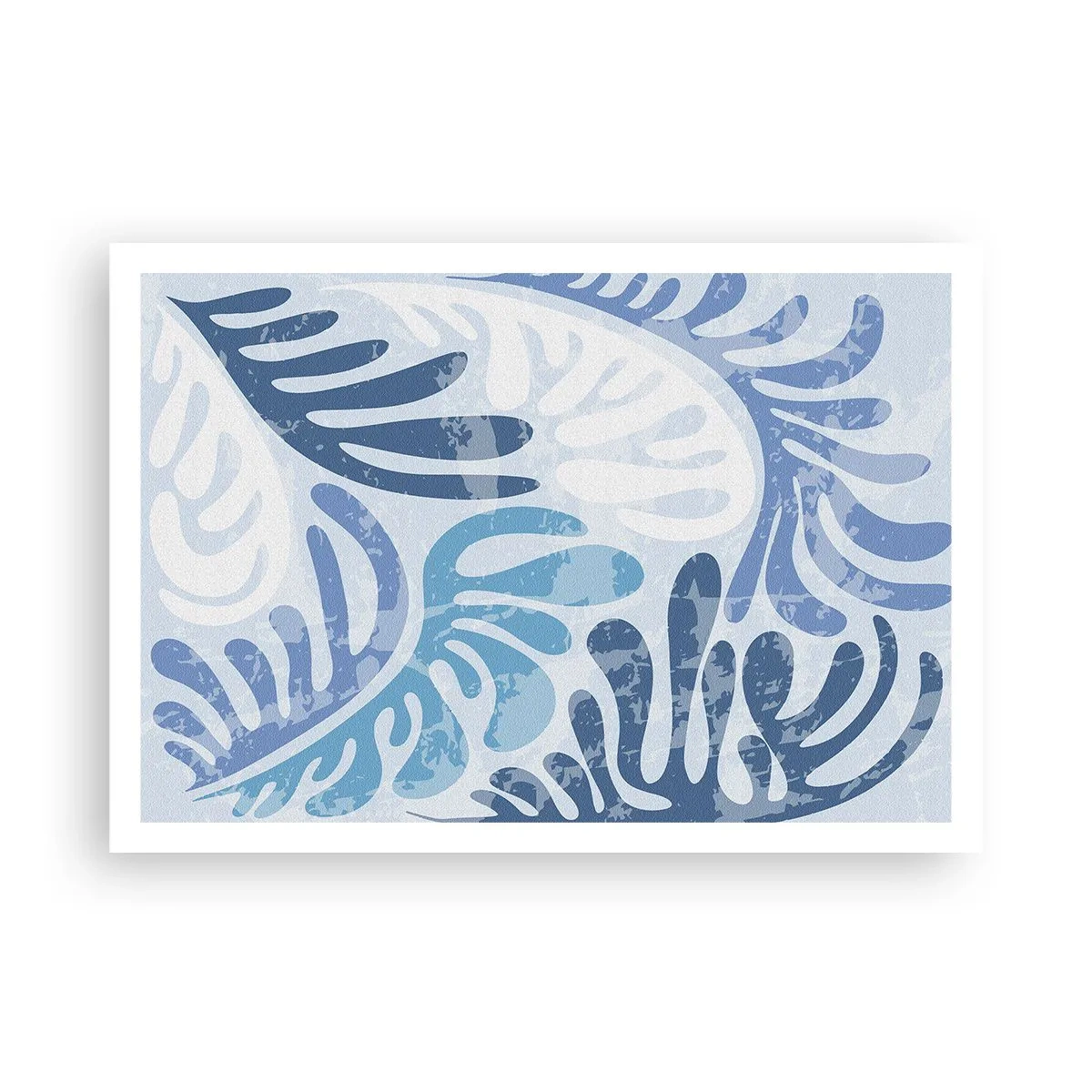 Poster - Blue Ferns - 100x70 cm