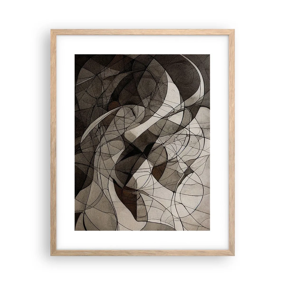 Poster in light oak frame - Circulation of the Colours of the Earth - 40x50 cm