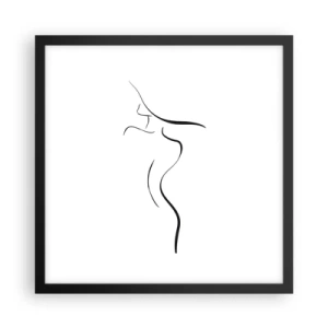 Poster in black frame - Elusive Like a Wave - 40x40 cm