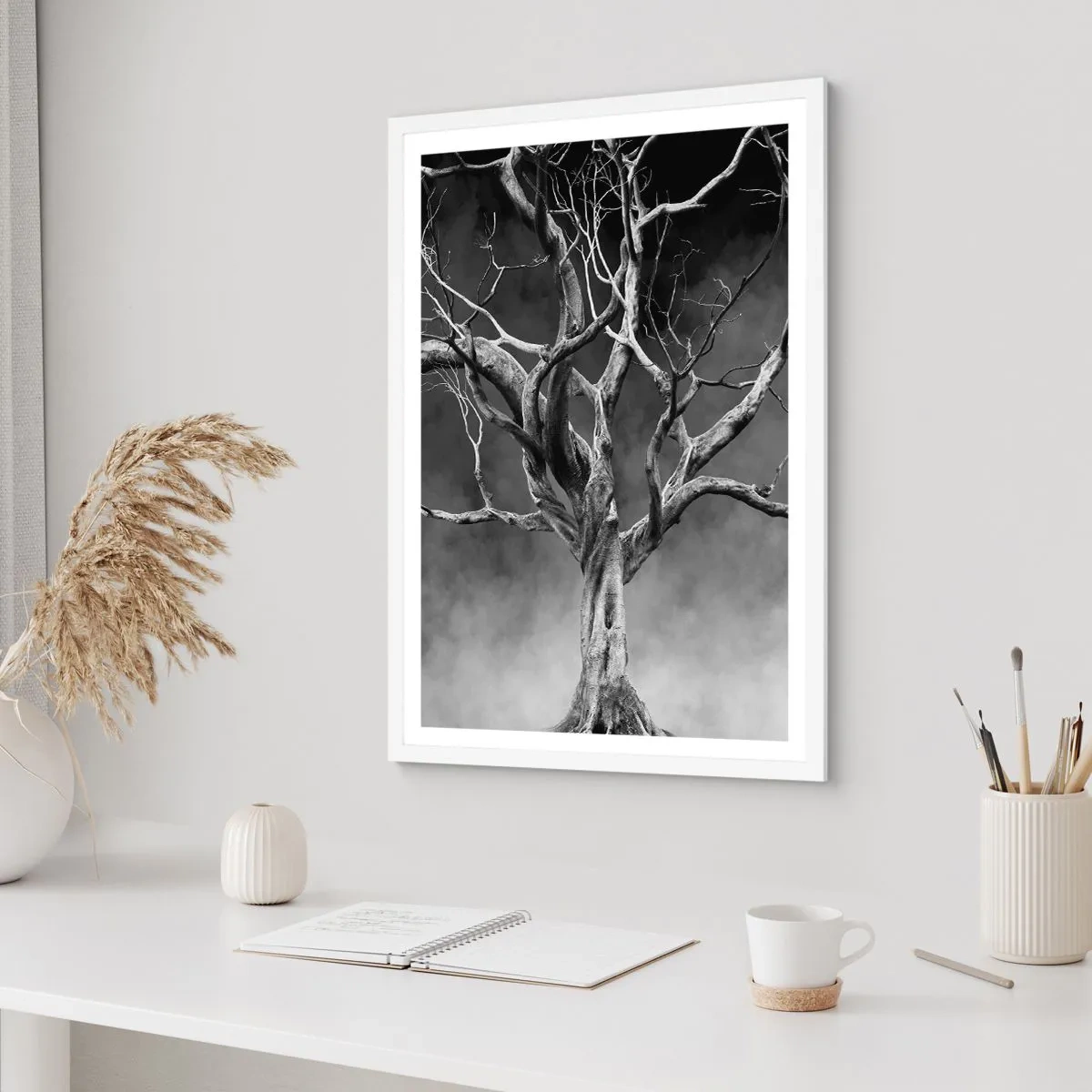 Poster in white frmae - Primordial and Sacred - 40x50 cm