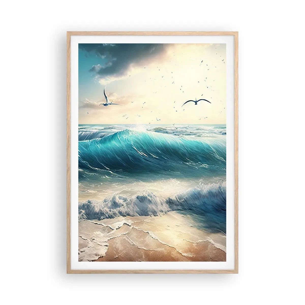 Poster in light oak frame - It Hums Especially for You - 70x100 cm