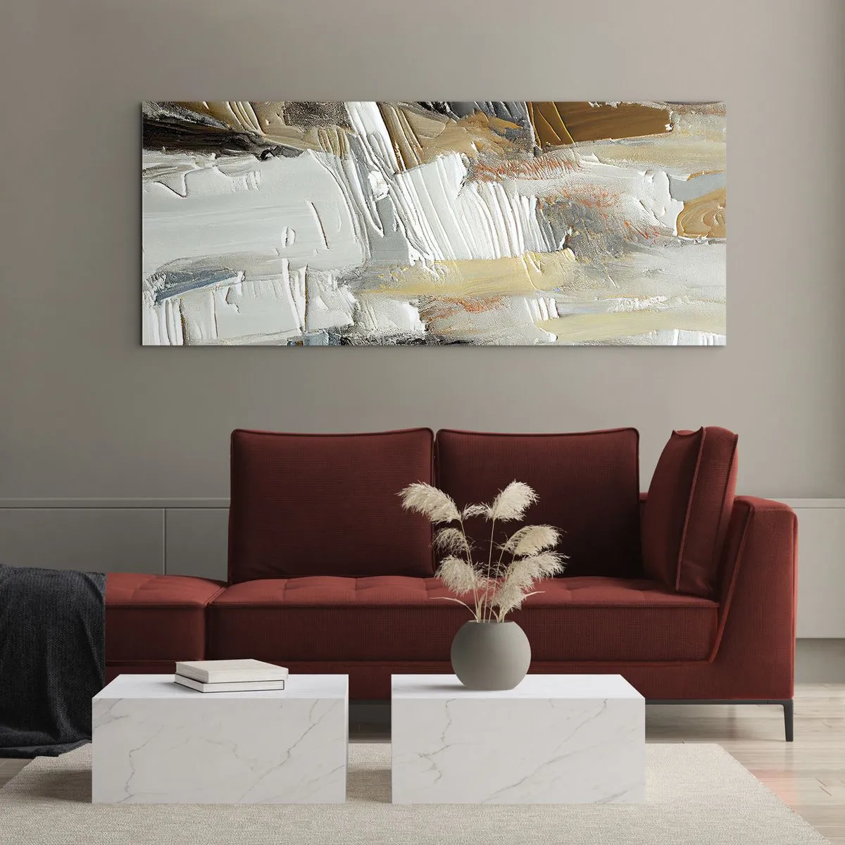 Glass picture - Layers of Colour - 100x40 cm