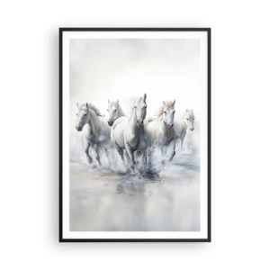 Poster in black frame - White Magic - 70x100 cm