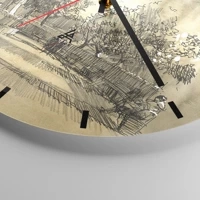 Clock face with lines
