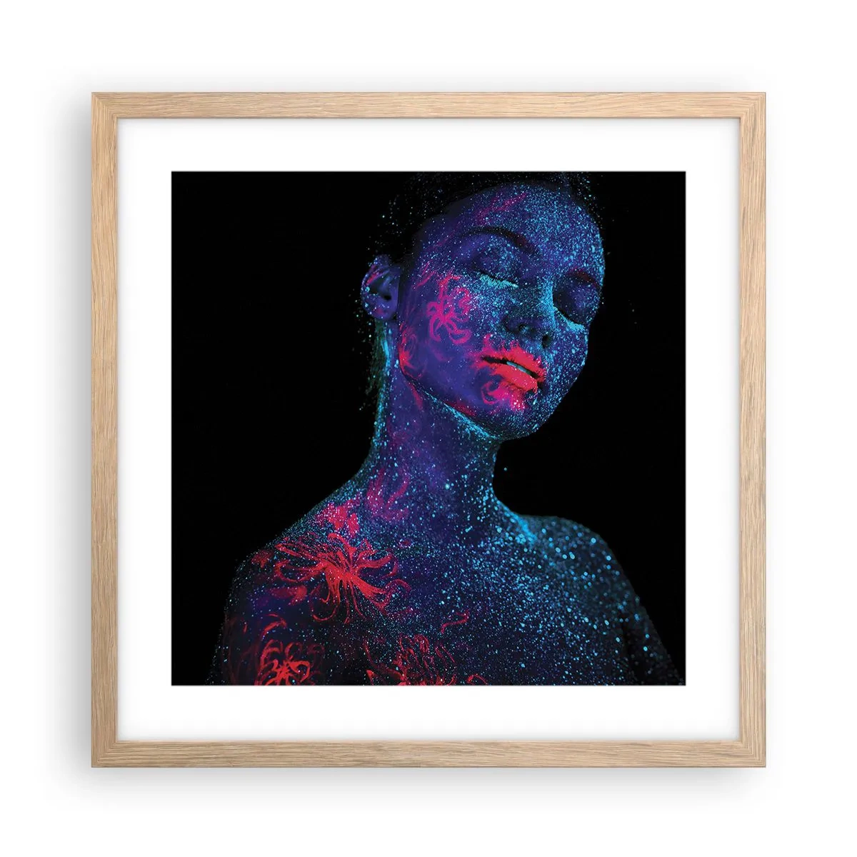 Poster in light oak frame - In Stardust - 40x40 cm