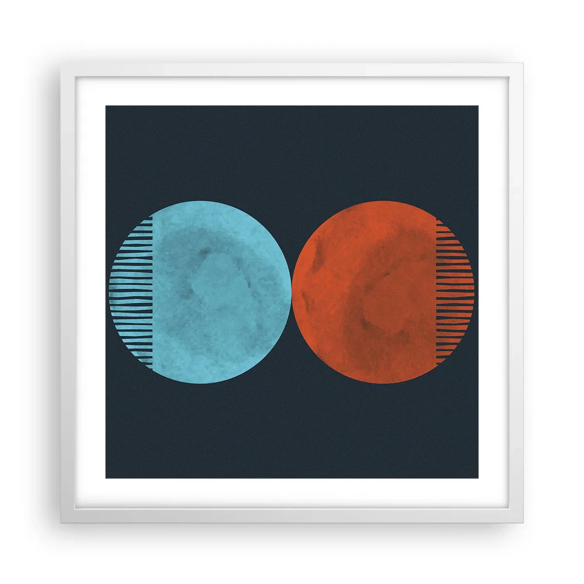 Poster in white frmae - Only Geometry? - 50x50 cm