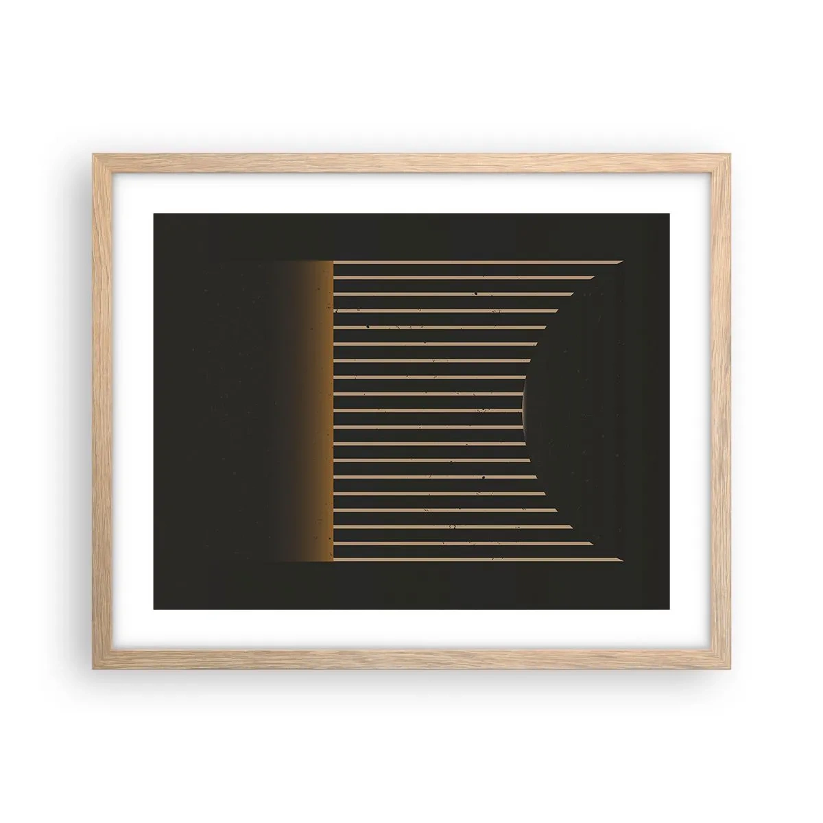 Poster in light oak frame - Investigating Darkness - 50x40 cm