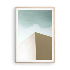 Poster in light oak frame - Geometry of a Sunny summer - 70x100 cm