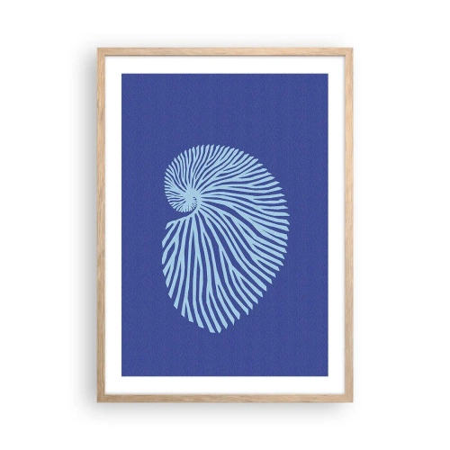 Poster in light oak frame - Birth of a Shell - 50x70 cm