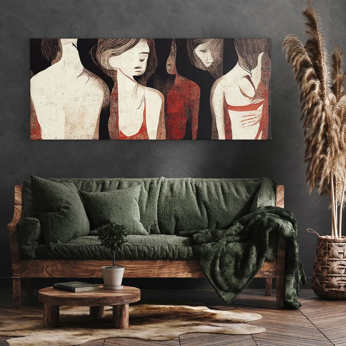 Canvas picture - Madonnas from Darkness - 90x30 cm