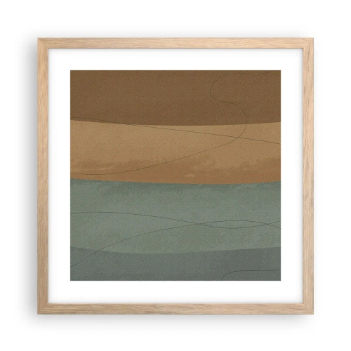 Poster in light oak frame - Horizontal Compostion - 40x40 cm