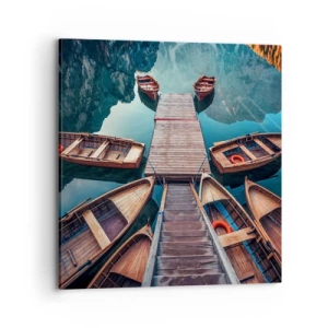 Canvas picture - Waiting at the Harbour - 70x70 cm