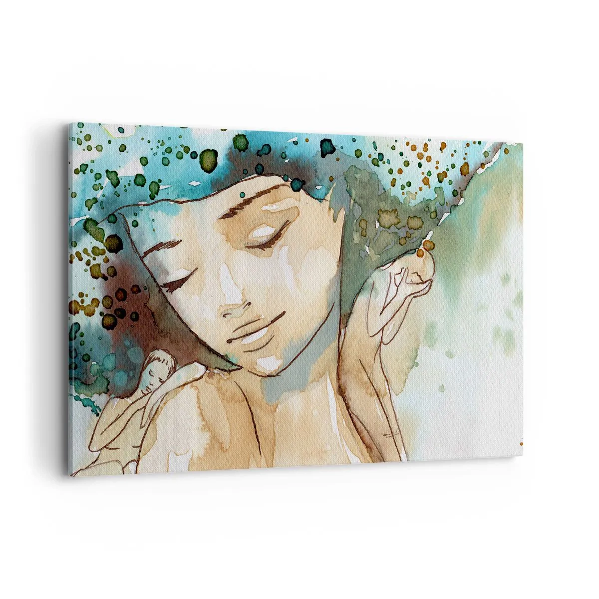 Canvas picture - Lady in Blue - 100x70 cm