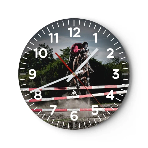 Wall clock - Clock on glass - Together for Victory - 30x30 cm