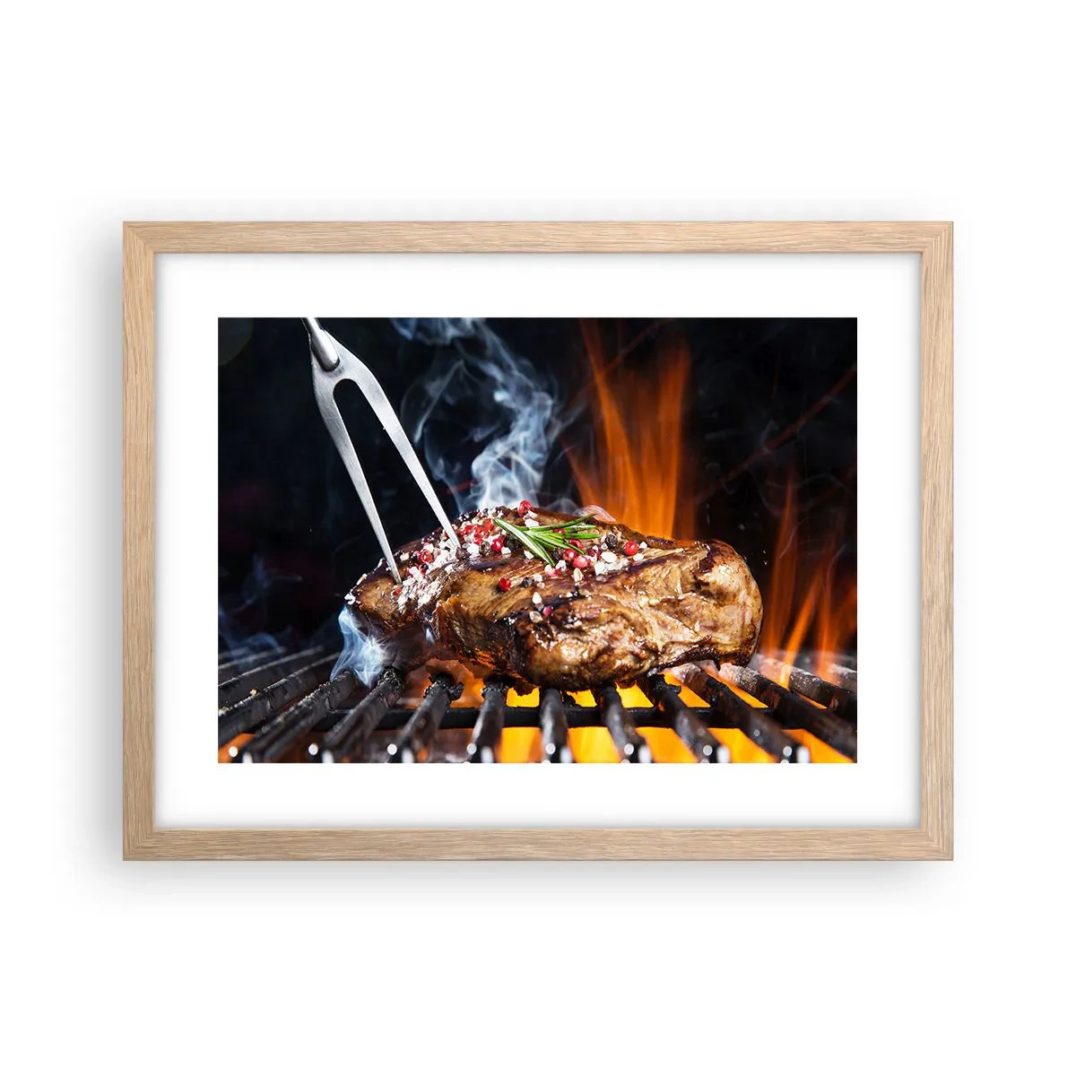Poster in light oak frame - Juicy and Fragrant - 40x30 cm