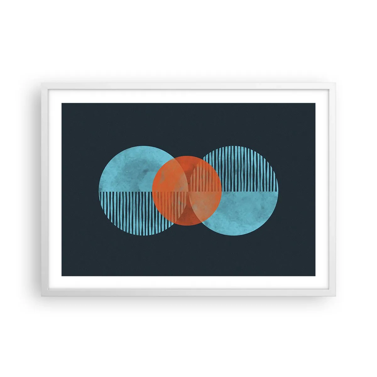 Poster in white frmae - Symmetrical Composition - 70x50 cm