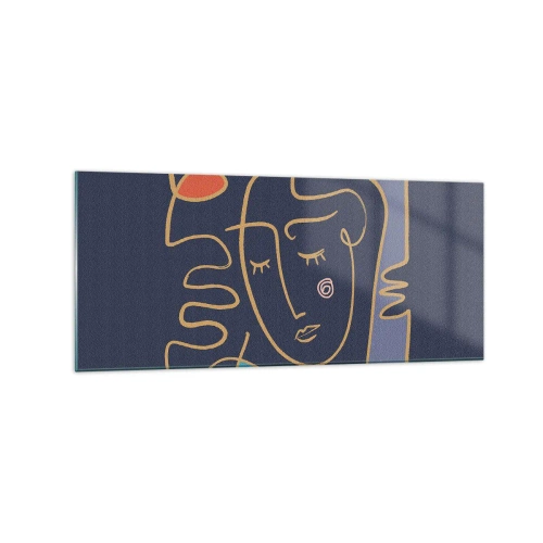 Glass picture - Deeply In Thoughts - 120x50 cm