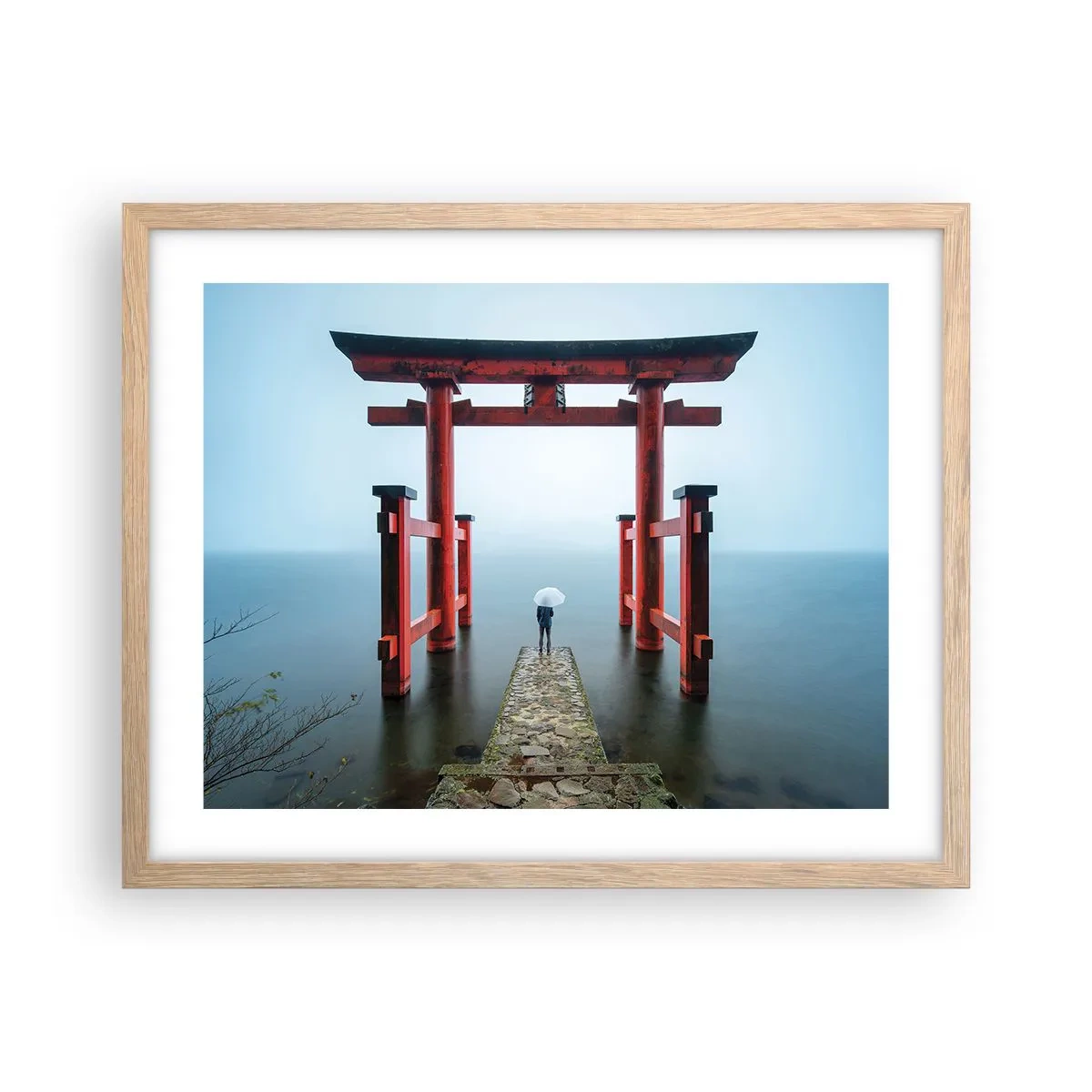Poster in light oak frame - Japanese Musings - 50x40 cm