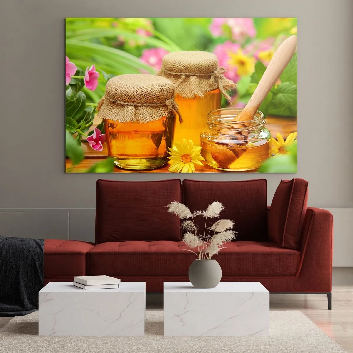 Glass picture - Sweet and Flowery - 100x70 cm