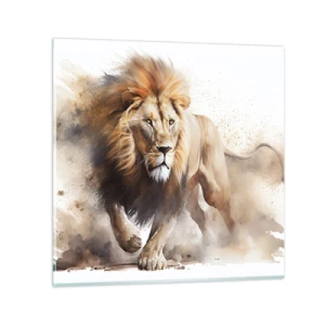 Glass picture - King is on the Move - 60x60 cm