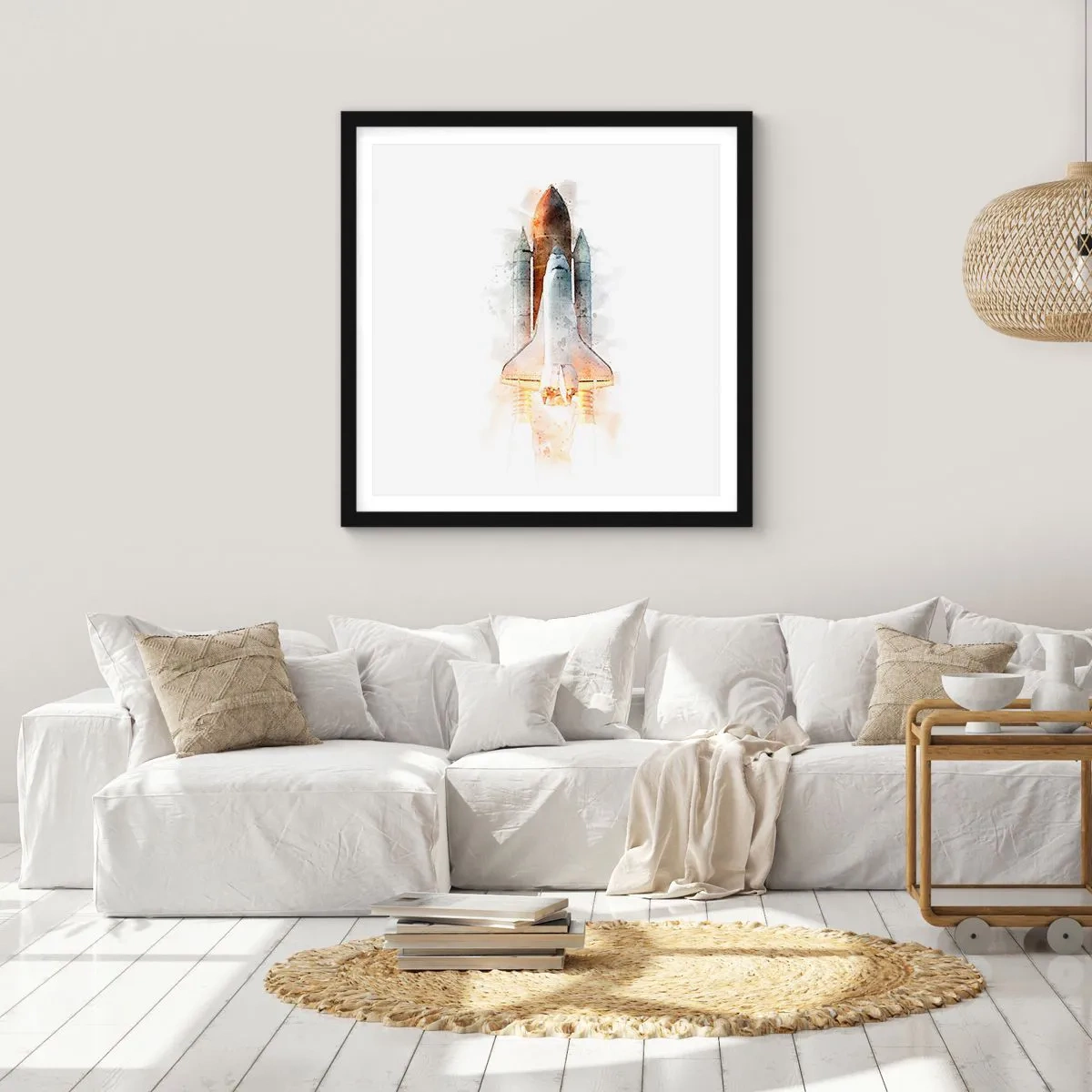 Poster in black frame - Explorers Get Ready - 50x50 cm