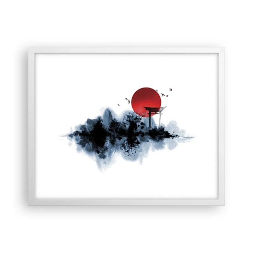 Poster in white frmae - Japanese View - 50x40 cm