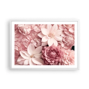 Poster in white frmae - In Pink Petals - 70x50 cm